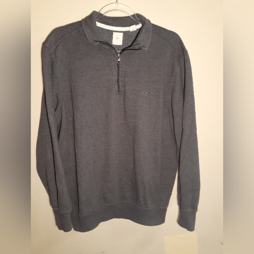 Dockers Men's Dark Gray Zip-Up Sweater